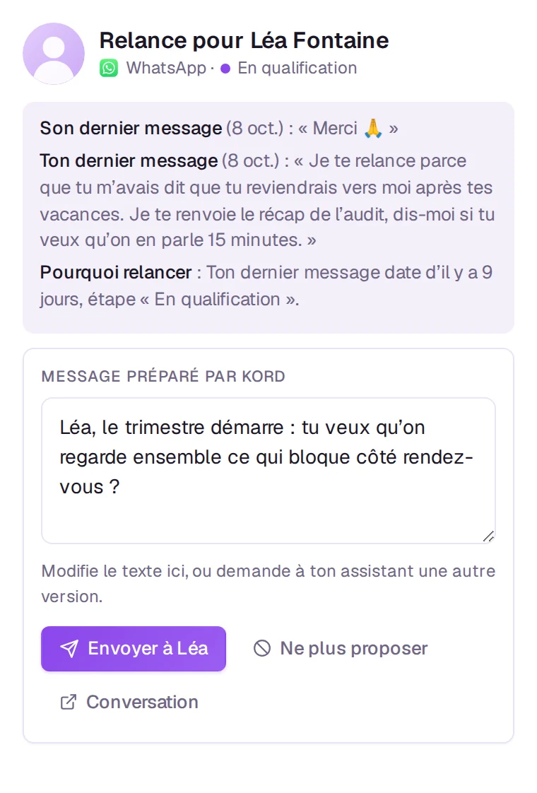 Ficiel screen in Claude: A ready follow-up